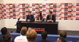 view ӣƵ Wembley Football Team Captains Giving A Press Conference At Wembley Stadium V2